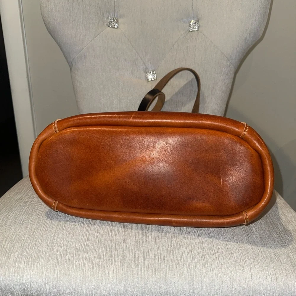 🐑🐑 Lamb Leather Goods English Tan Derby large Shopper 🐑🐑 - Picture 6 of 9